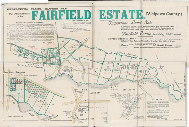 Plan of the subdivisions of the Fairfield Estate