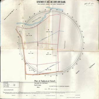 Plan of Paddocks at Ashcott