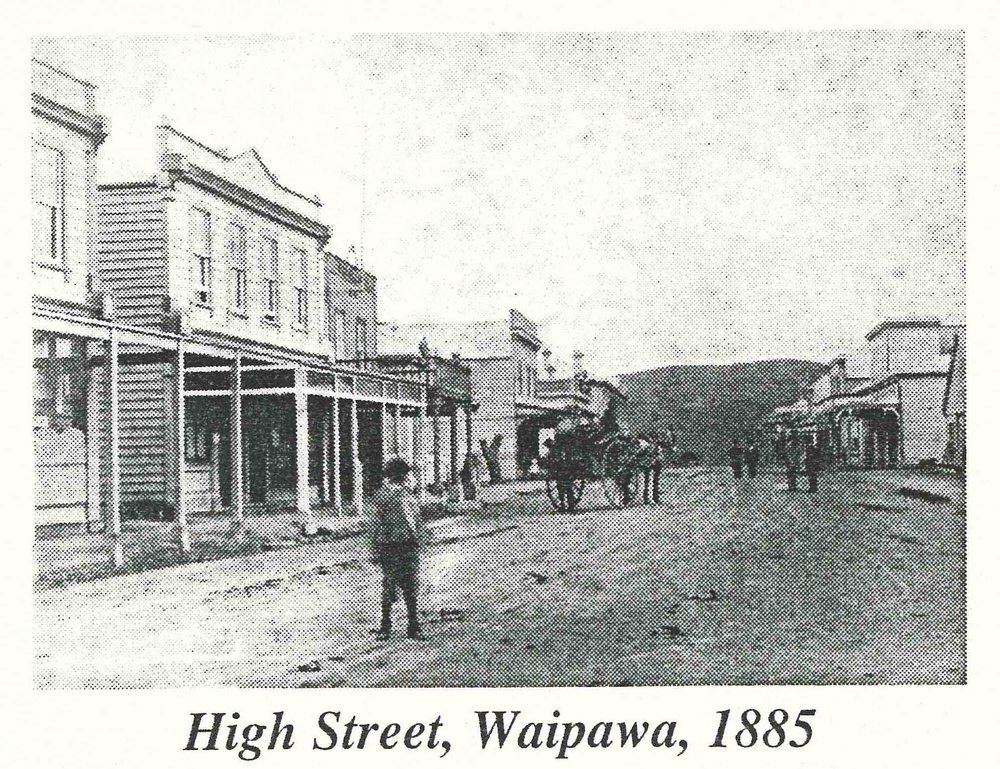 High Street, Waipawa, 1885