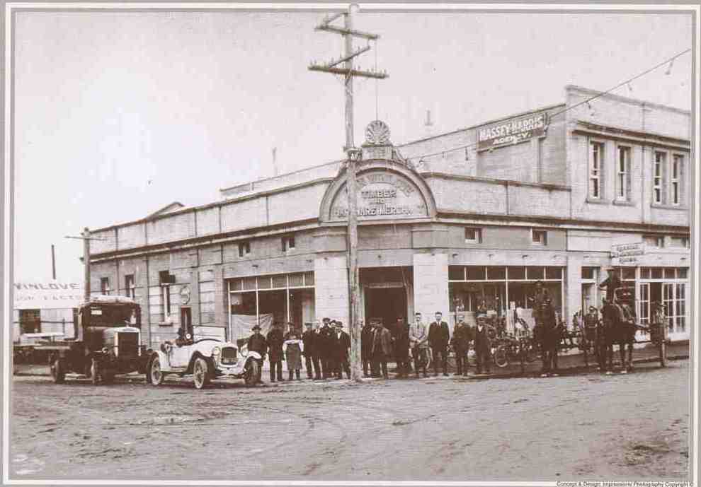 1920's opposite Post Office Corner - Winloves Timber &amp; Hardware Merchants