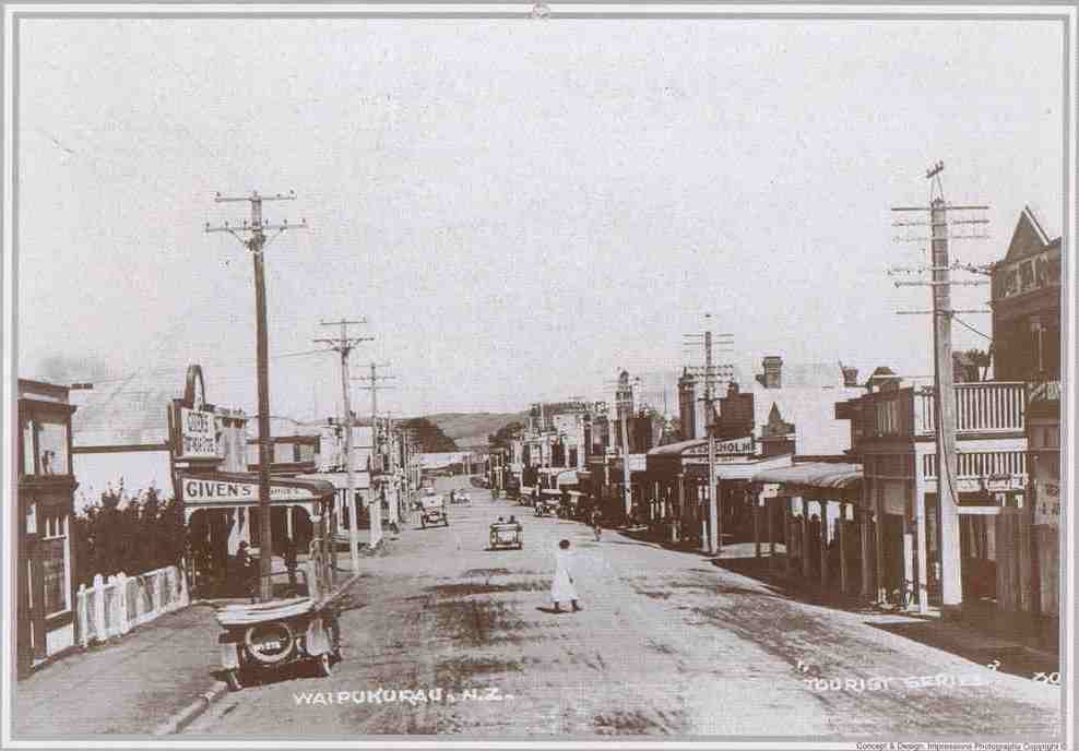 Waipukurau Main St - looking east, 1920's
