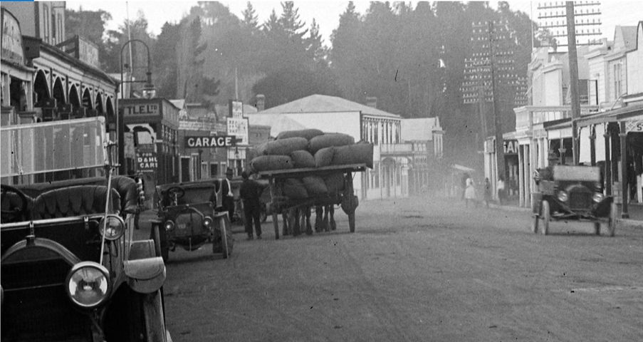 WAIPAWA IN ABOUT 1913 - HIGH JINKS ON HIGH STREET - HOW ABOUT A CLOSER LOOK?