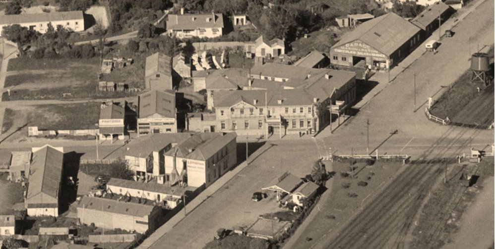 A LITTLE PIECE OF WAIPUKURAU CLOSE UP - TRAVELLERS OFF THE TRAIN ARE STEERED TO THE TAVISTOCK