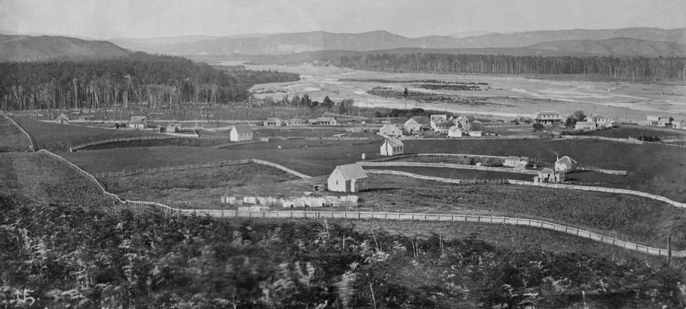 WAIPAWA - BACK AT NEAR THE START - THE FLEDGLING ABBOTTSFORD TOWNSHIP - c1874.