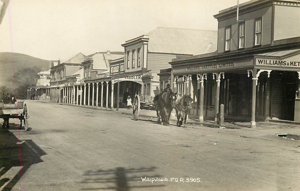 LOOKING BACK TO WAIPAWA'S HIGH STREET IN 1913
