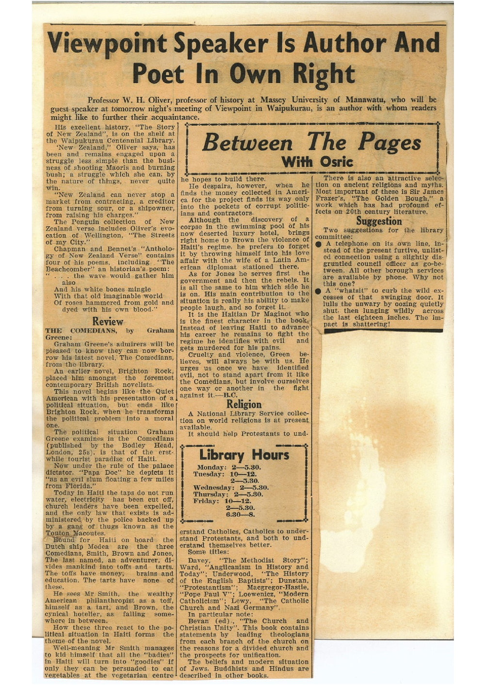 Viewpoint Speaker Is Author And Poet In Own Right