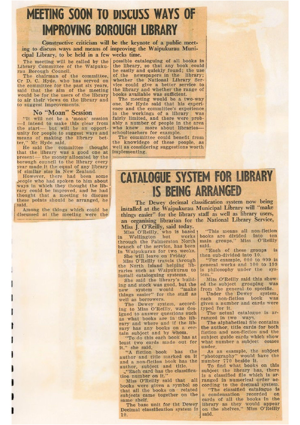 Meeting Soon... and Catalogue System...