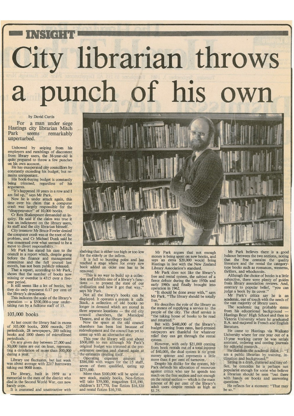 City Librarian Throws A Punch Of His Own