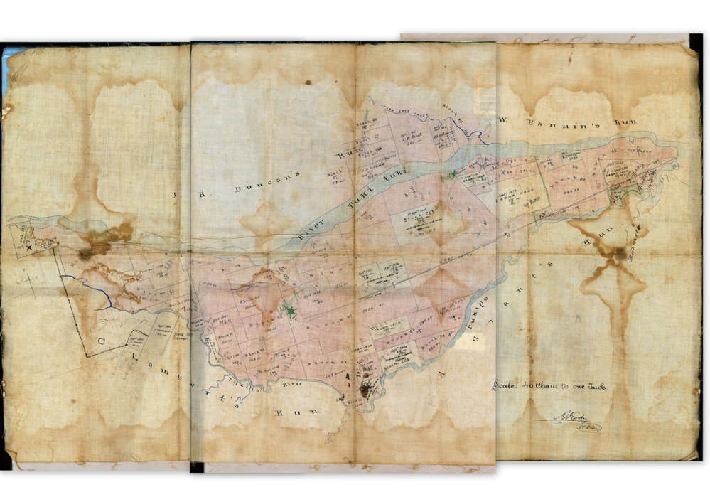 Old map - Tukipo River meets Tuki Tuki River