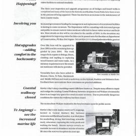 Recreation in Hawke's Bay Fact Sheet - March 2003