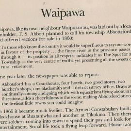 About Waipawa (Part 1)