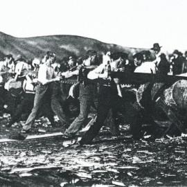 Location unknown,Possible woodchopping competition.