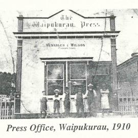 Press Office, Waipukurau, 1910