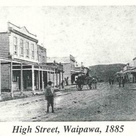 High Street, Waipawa, 1885