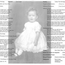 Mrs Marie Chote Memorial Programme (inside)